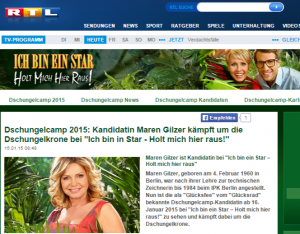 Dschungelcamp 2015  Kandidatin Maren Gilzer kämpft um die Dschungelkrone bei  Ich bin in Star - Holt mich hier raus!  - RTL.de (2)
