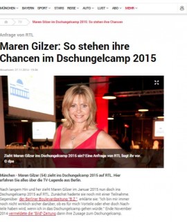 Maren Gilzer im Dschungelcamp 2015  So stehen ihre Chancen   TV